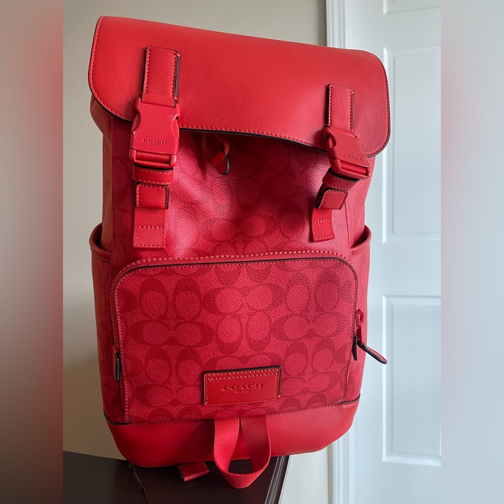 Rare Coach Signature Red Backpack